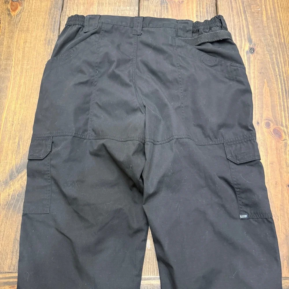 5.11 Tactical Men's Black double knee Cargo Pants Size 40x32 Workwear Outdoor